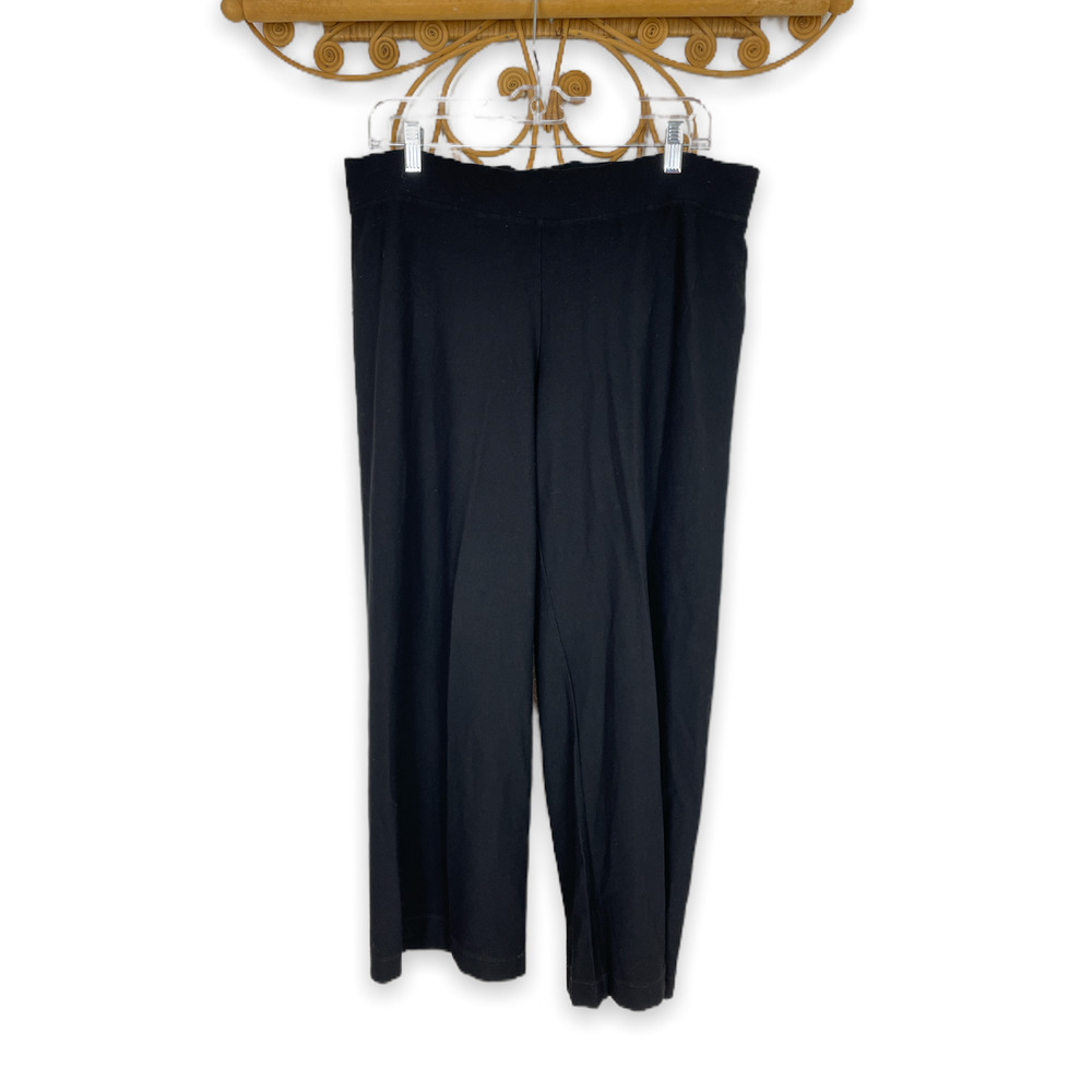 Eileen Fisher black crepe crop pants M